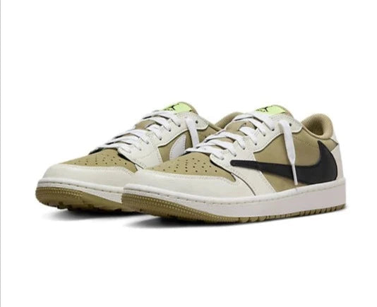 JORDAN 1 RETRO LOW GOLF "TRAVIS SCOTT - NEUTRAL OLIVE"